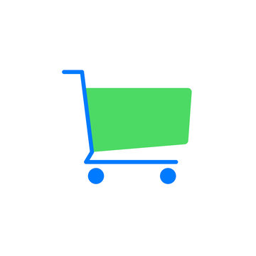 Shop icon vector, shopping cart solid logo illustration, colorful pictogram isolated on white