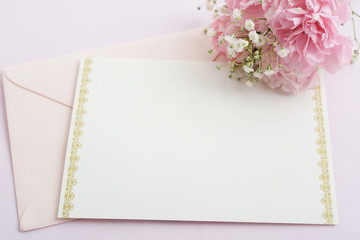 美しい便箋と封筒