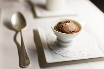 Chocolate cake in cup
