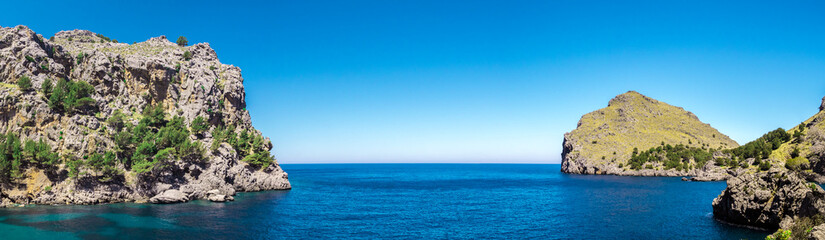 Fototapeta na wymiar Mallorca Spanien Panorama Landschaft mit Meer