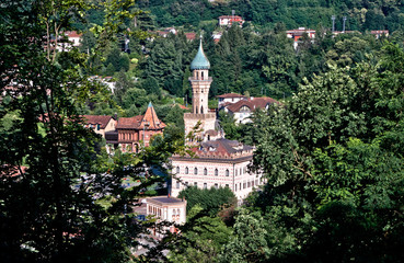 A romantic fairytale castle with a thousand and one night atmosphere