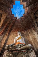 Statue of buddha in ancient castle