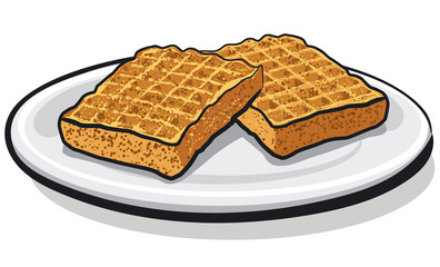 baked homemade waffles