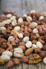 Background of nuts.