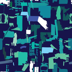 Obraz premium Artisan seamless pattern with abstract shapes and colors