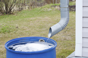 metal pipe blue barrel