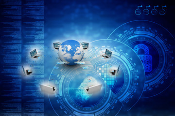 3d rendering Computer network