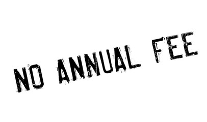 No Annual Fee rubber stamp. Grunge design with dust scratches. Effects can be easily removed for a clean, crisp look. Color is easily changed.