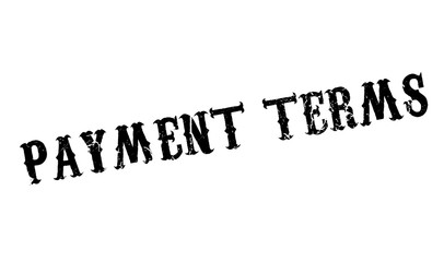 Payment Terms rubber stamp. Grunge design with dust scratches. Effects can be easily removed for a clean, crisp look. Color is easily changed.
