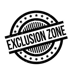 Exclusion Zone rubber stamp. Grunge design with dust scratches. Effects can be easily removed for a clean, crisp look. Color is easily changed.