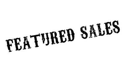 Featured Sales rubber stamp. Grunge design with dust scratches. Effects can be easily removed for a clean, crisp look. Color is easily changed.