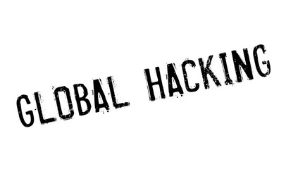Global Hacking rubber stamp. Grunge design with dust scratches. Effects can be easily removed for a clean, crisp look. Color is easily changed.