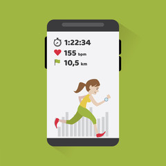 Smart Phone with Fitness application for health
