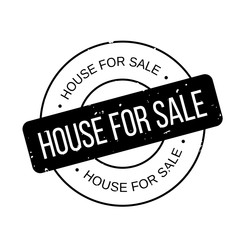House For Sale rubber stamp. Grunge design with dust scratches. Effects can be easily removed for a clean, crisp look. Color is easily changed.