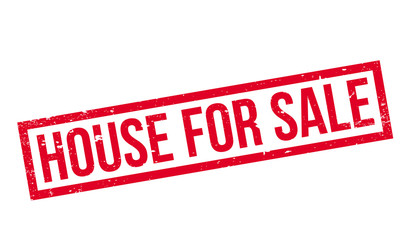 House For Sale rubber stamp. Grunge design with dust scratches. Effects can be easily removed for a clean, crisp look. Color is easily changed.