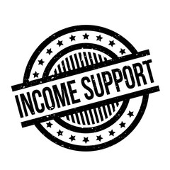 Income Support rubber stamp. Grunge design with dust scratches. Effects can be easily removed for a clean, crisp look. Color is easily changed.