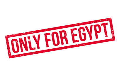 Only For Egypt rubber stamp. Grunge design with dust scratches. Effects can be easily removed for a clean, crisp look. Color is easily changed.