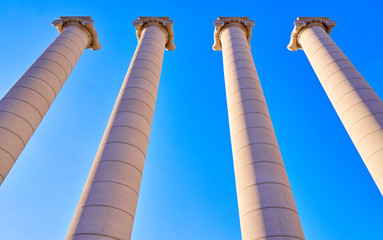 Ionic Columns in Barcelona Spain.