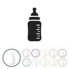 Fototapeta premium Bunte 3D Buttons - Babyflasche