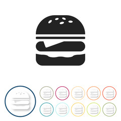 Bunte 3D Buttons - Hamburger