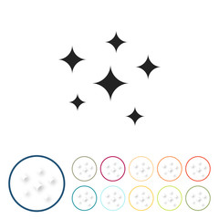 Bunte 3D Buttons - Glitzer