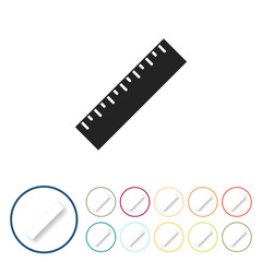 Bunte 3D Buttons - Lineal