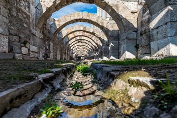 Ruins of Agora, archaeological site in Izmir, Turkey