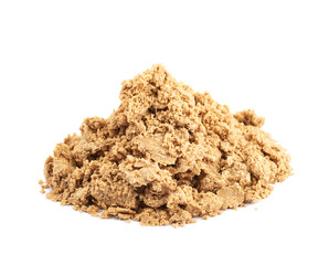 Pile of crushed halva isolated