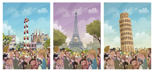 ilustracion de ciudades de europa © cirodelia