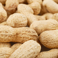 Surface coated with peanuts
