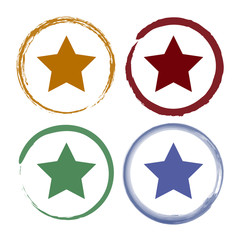 Pinselstrich Icon Set - Stern