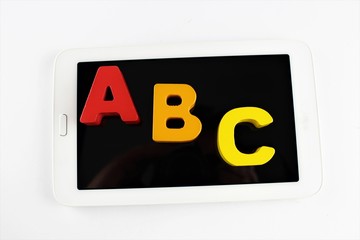 An image of a tablet - ABC, Help