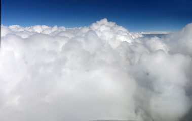 Panorama of clouds photographed