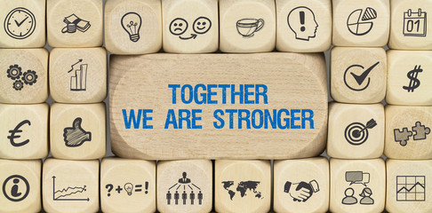 Together we are Stronger / Würfel mit Symbole