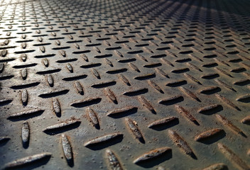 Textured pattern on industrial metal surface