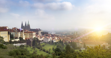 Prague, Czech Republic. Panorama of the old city
