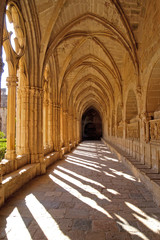 Cloister of Santes Creus in Tarragona province, Catalonia, Spain
