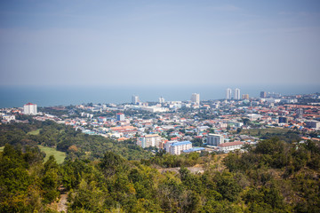 View of the city from the view point of Hua Hin