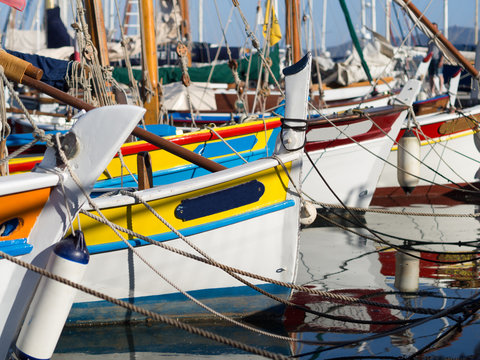 pointus au port dans la m&eacute;diterran&eacute;e