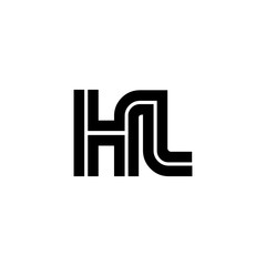 Initial Letter HL Linked Design Logo