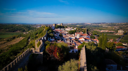 Fototapeta na wymiar Cityscape view to Obidos old city, Portugal