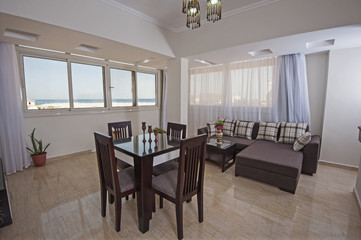 Interior design of luxury apartment living room
