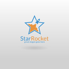 Star rocket logo. 
