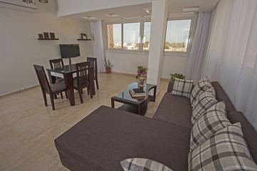 Interior design of luxury apartment living room