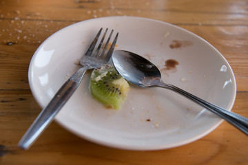 Empty plate after eating