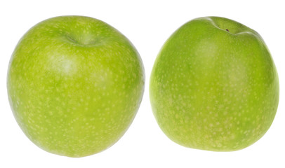 Granny Smith apples isolated on white