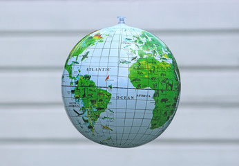 water ball globe, bright background