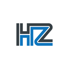 Initial Letter HZ Linked Design Logo