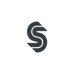 Initial Letter S SS Isolated Design Logo