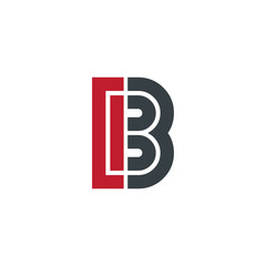 Initial Letter IB Linked Design Logo